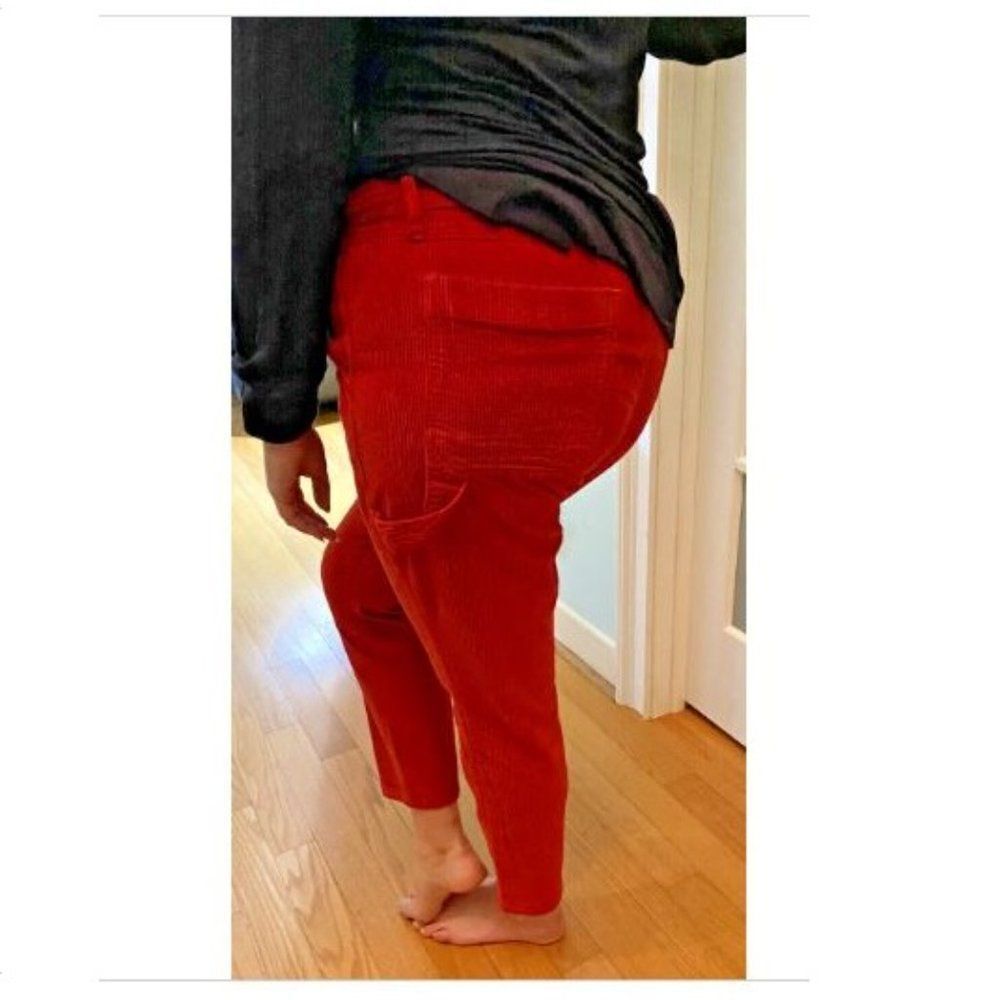 Judy Blue Slim Fit High Waist Rust Cotton Stretch Corduroy Jeans Size 29 - Picture 4 of 15